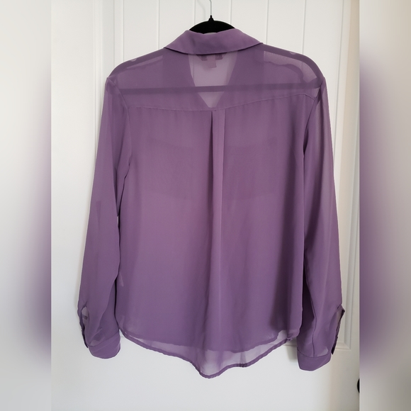 Decree Chiffon Lavender Blouse - Picture 2 of 3